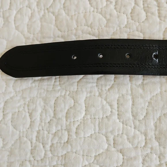 BOSCA Men's Black Leather Dress Belt Sz 36 - Picture 9 of 13
